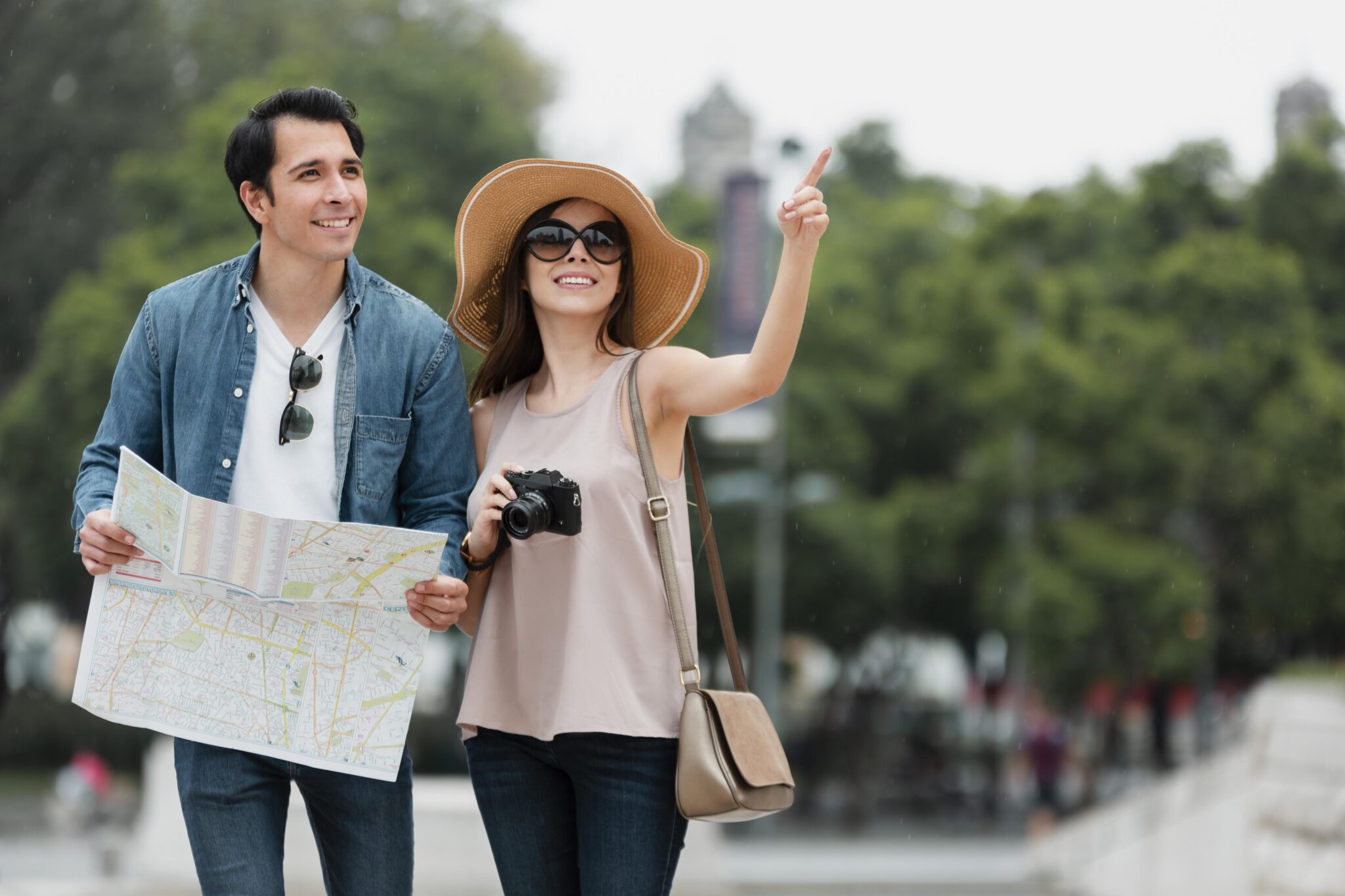 couple in the airport holding their 13A Visa.