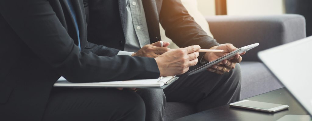 business owner doing accreditation for his business.